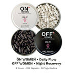 ONOFF Women Box mit ON Women Daily Flow und OFF Women Night Recovery – 200 Kapseln für 50 Tage