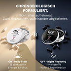 ON Women Daily Flow und OFF Women Night Recovery als getrennte Rezepturen für Morgen und Abend.
